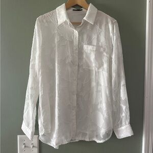 PrettyGardens White Women's Button Down Shirt